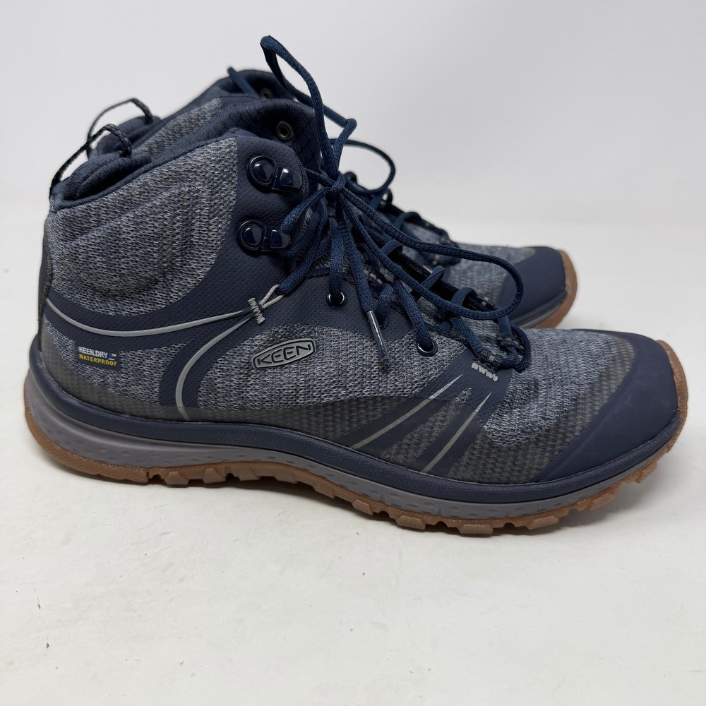 KEEN Terradora Waterproof Hiking Boots Womens 8.5 Blue Grey 1020716 Mid Hiker - Picture 5 of 10